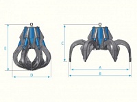 Грейфер для металлолома многочелюстной Delta SCE 405