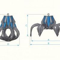 Грейфер для металлолома многочелюстной Delta SCE 405-E